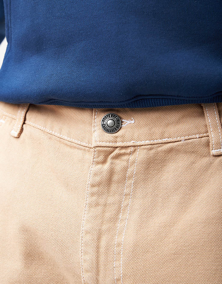 Route One Canvas Carpenter Shorts - Khaki - Image 6