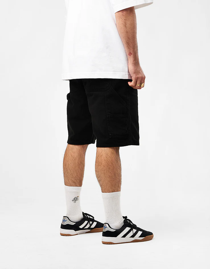 Route One Canvas Carpenter Shorts - Washed Black - Image 3