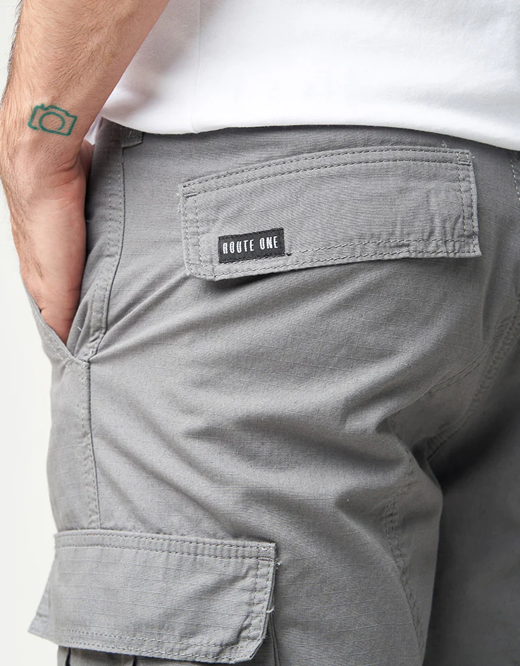 Route One Cargo Pants - Charcoal - Image 6