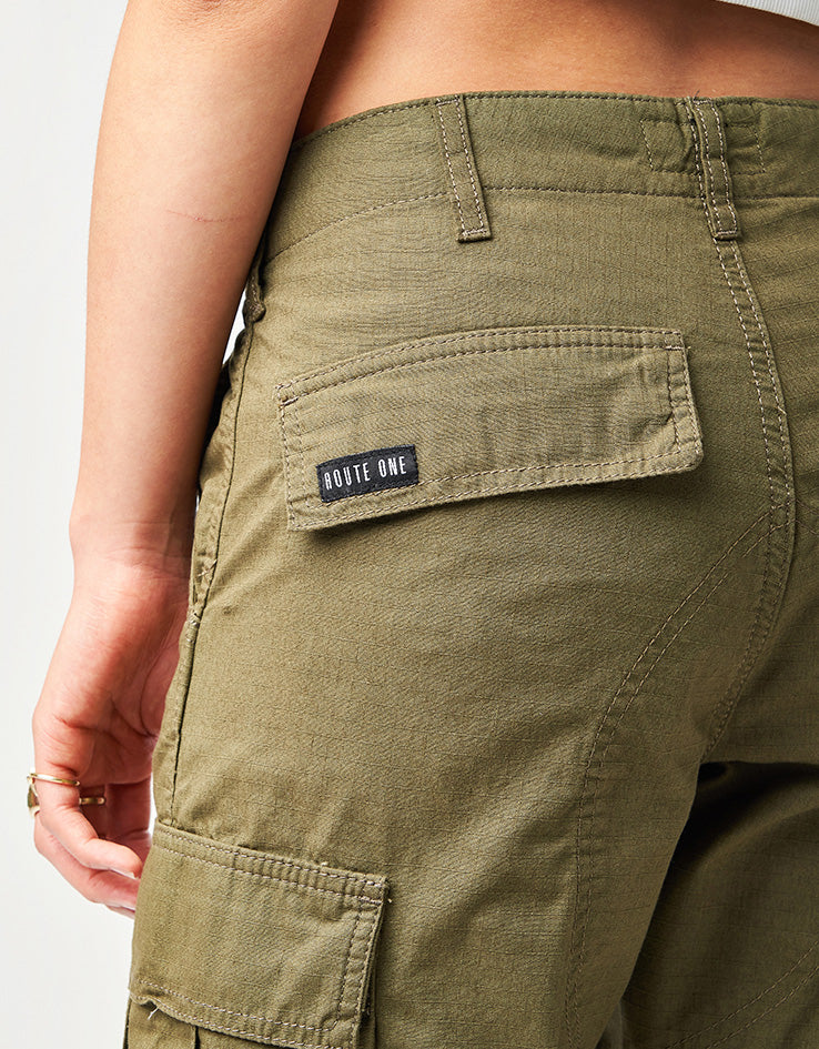 Route One Cargo Pants - Olive - Image 10