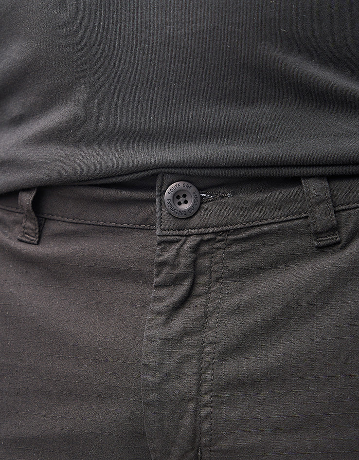 Route One Cargo Shorts - Black - Image 6