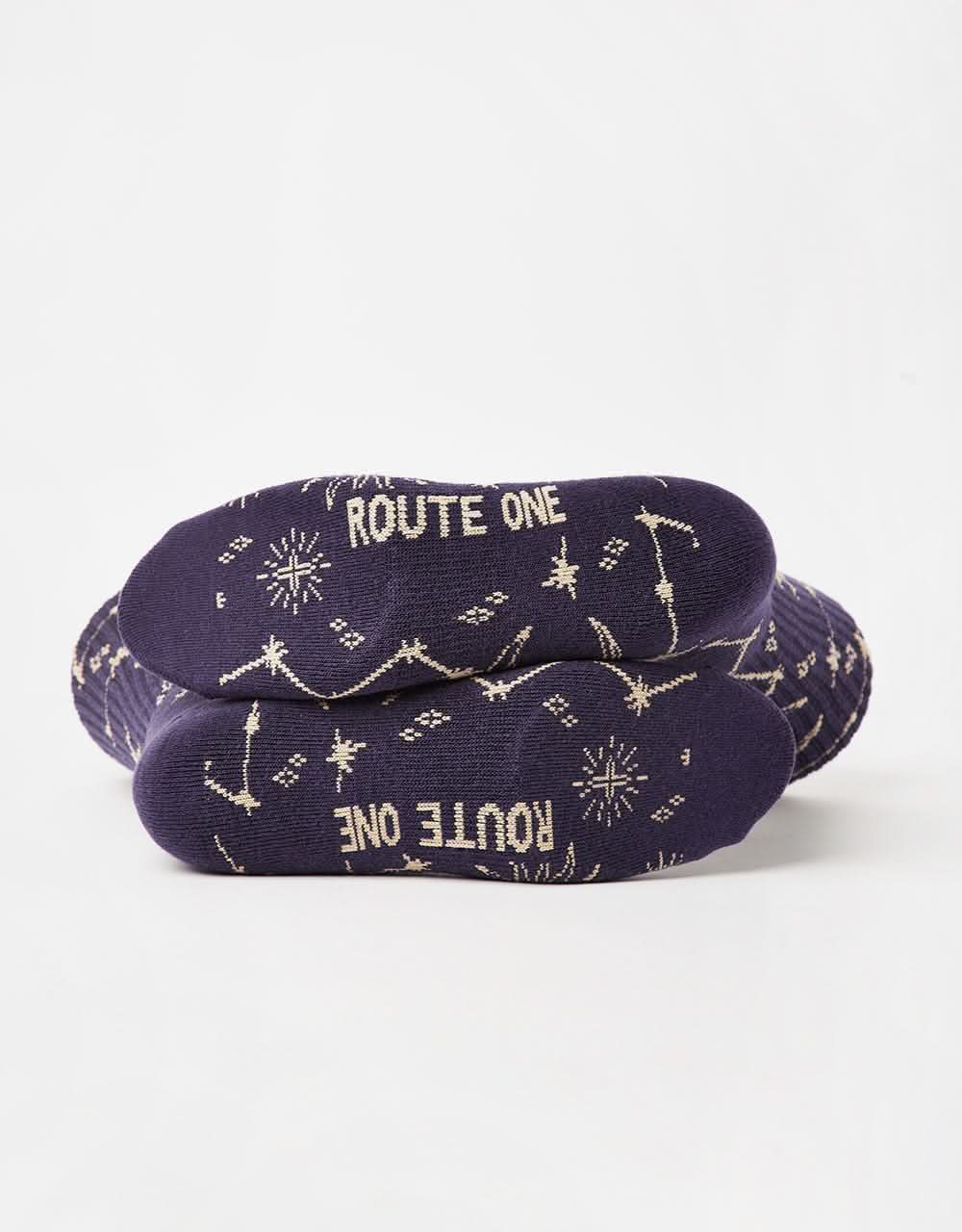 Route One Celestial Crew Socks - Deep Purple - Image 4