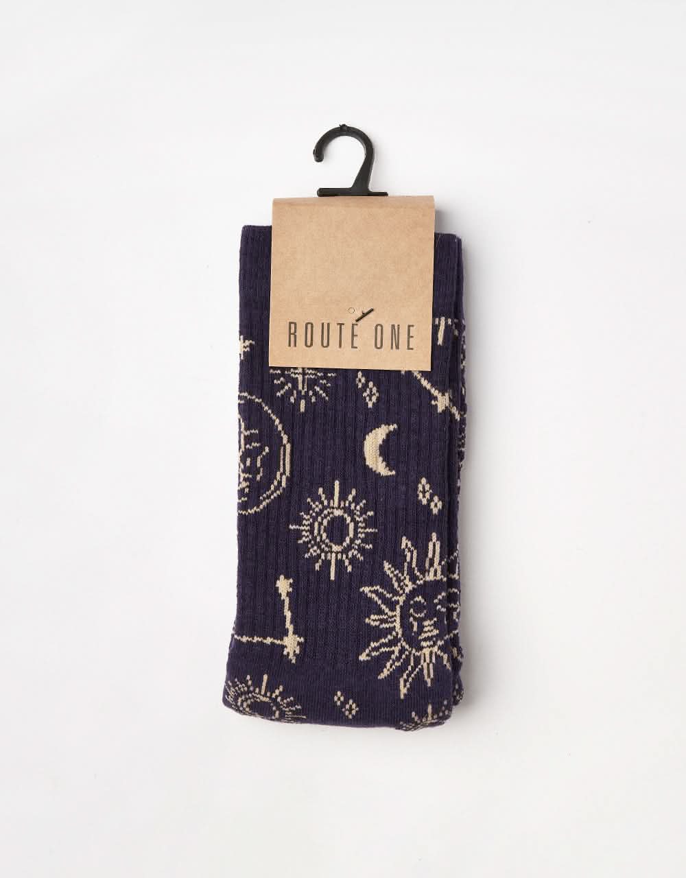 Route One Celestial Crew Socks - Deep Purple - Image 5