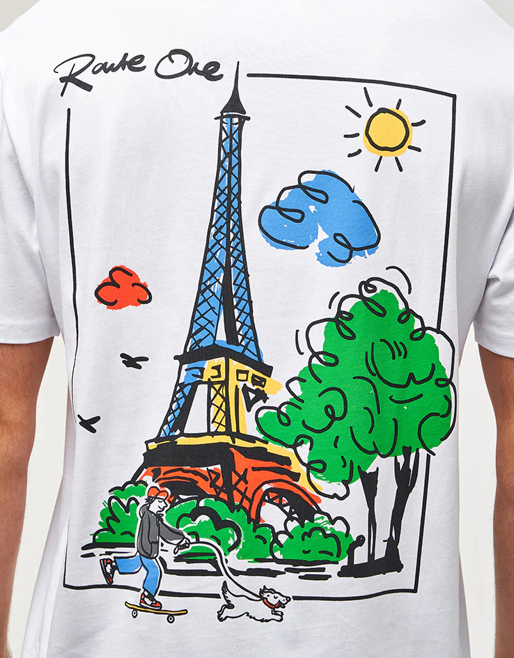 Route One Champ Organic T-Shirt - White - Image 3