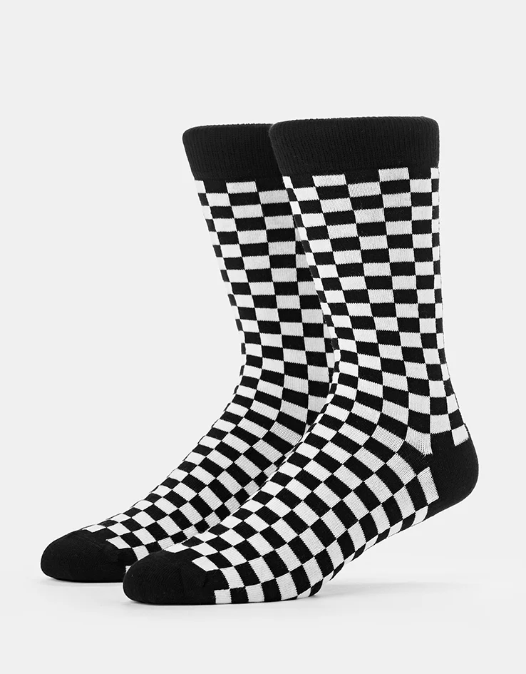 Route One Chequered Socks - Black/White
