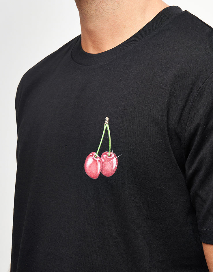 Route One Cherries Organic T-Shirt - Black - Image 4