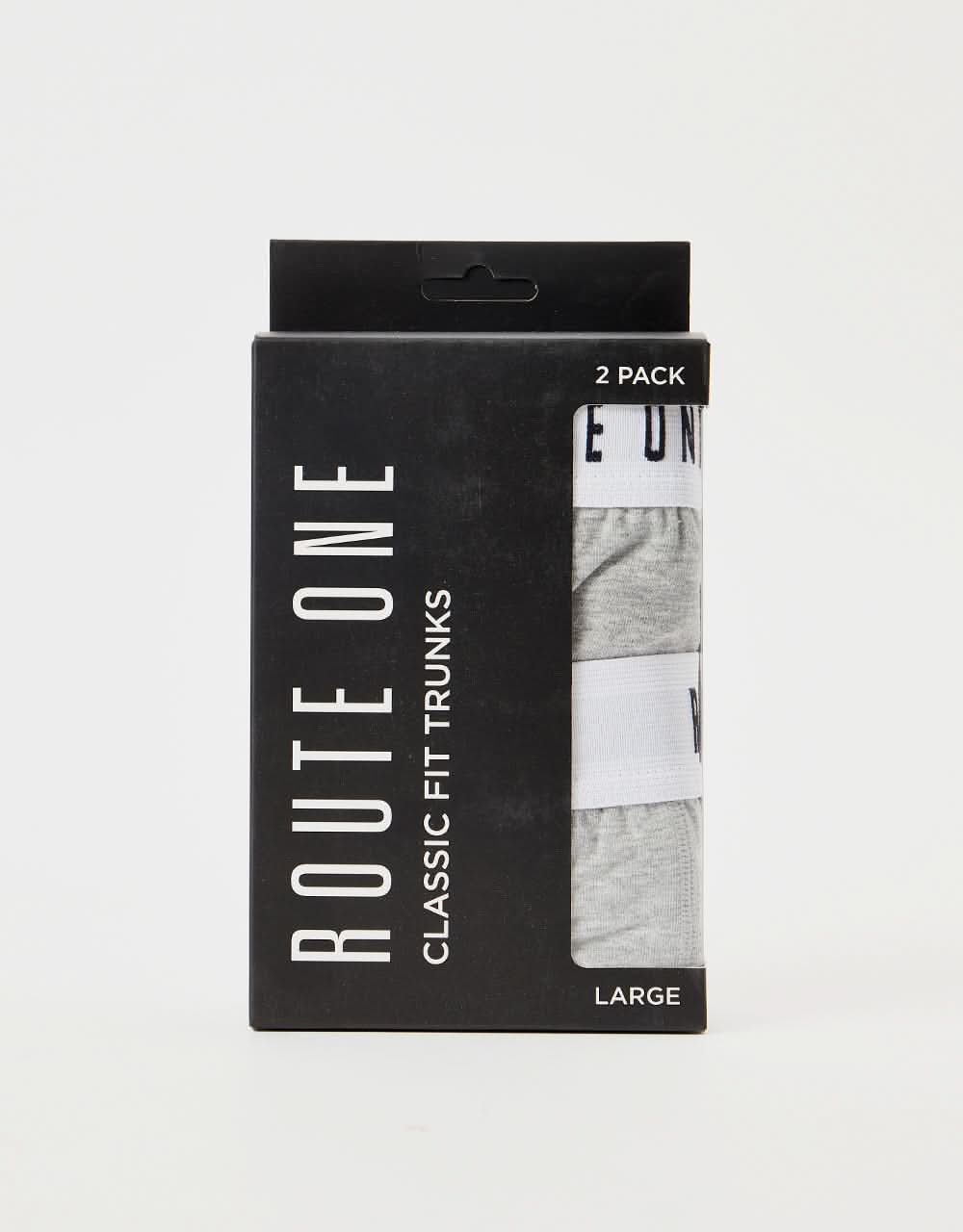 Route One Classic Boxer Shorts 2 Pack - Heather Grey - Image 4