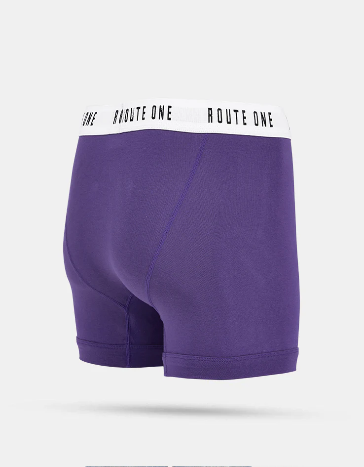 Route One Classic Boxer Shorts 2 Pack - Teal/Purple - Image 5