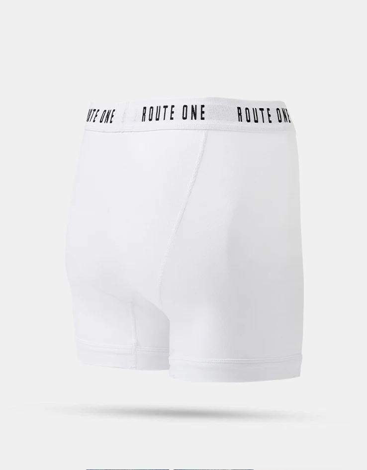 Route One Classic Boxer Shorts 2 Pack - White - Image 3