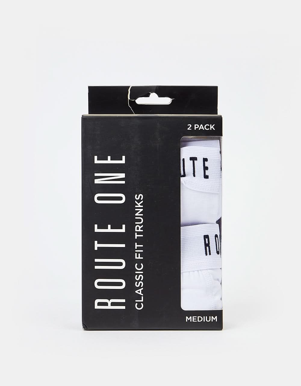 Route One Classic Boxer Shorts 2 Pack - White - Image 4
