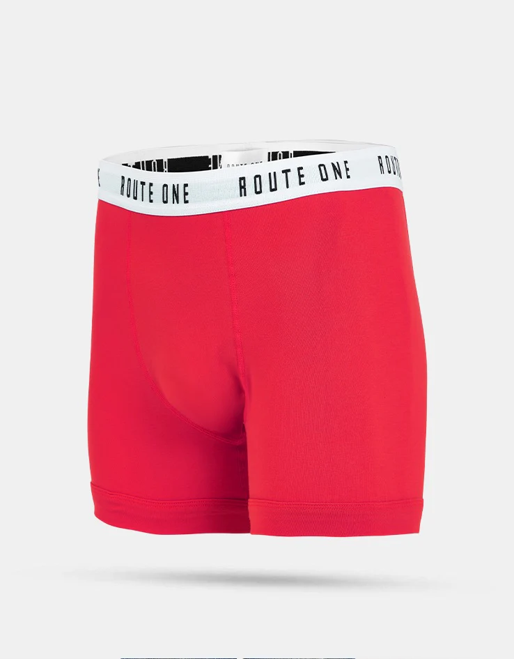 Route One Classic Boxer Shorts 3 Pack - Red/White/Blue - Image 3