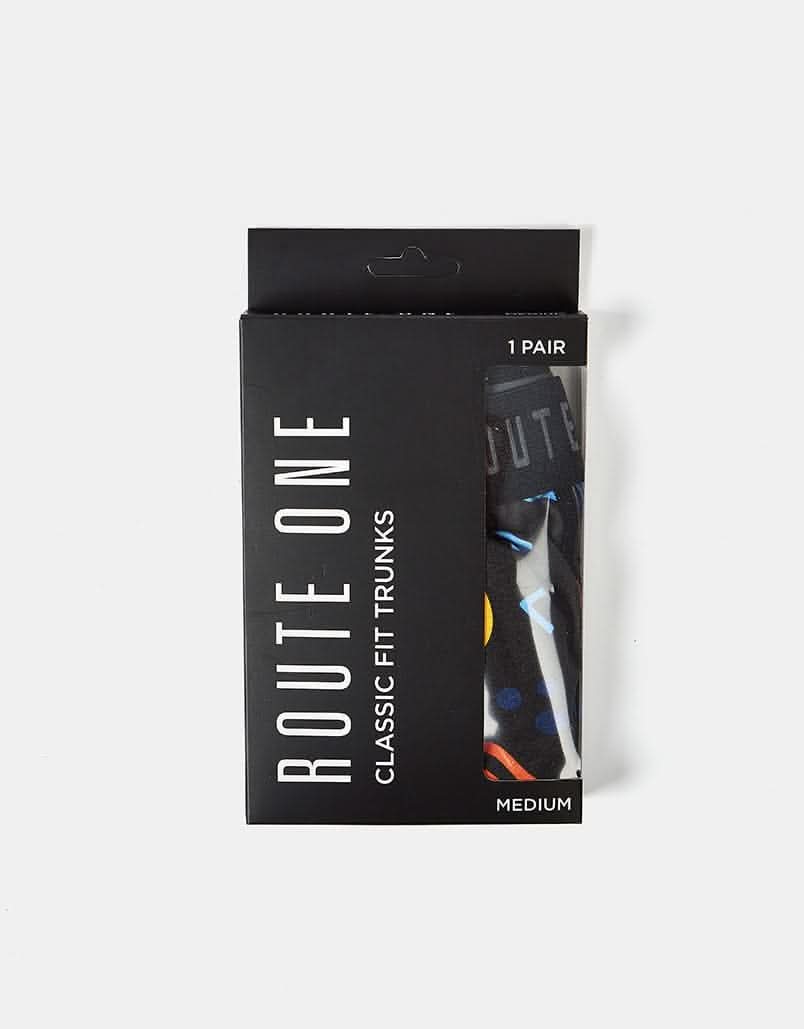 Route One Classic Boxer Shorts - Tropical (Black) - Image 3