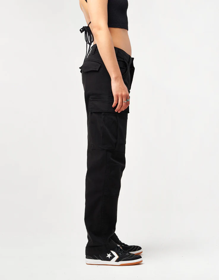 Route One Classic Cargo Pants - Black - Image 10