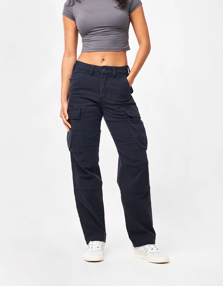 Route One Classic Cargo Pants - Navy - Image 7