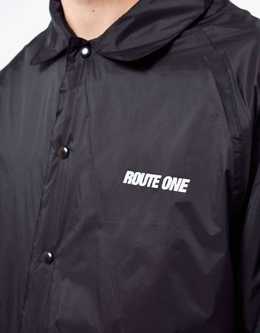 Route One Classic Coach Jacket - Black - Image 2