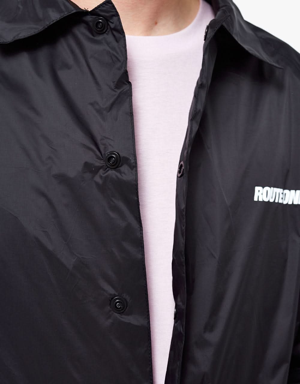 Route One Classic Coach Jacket - Black - Image 6