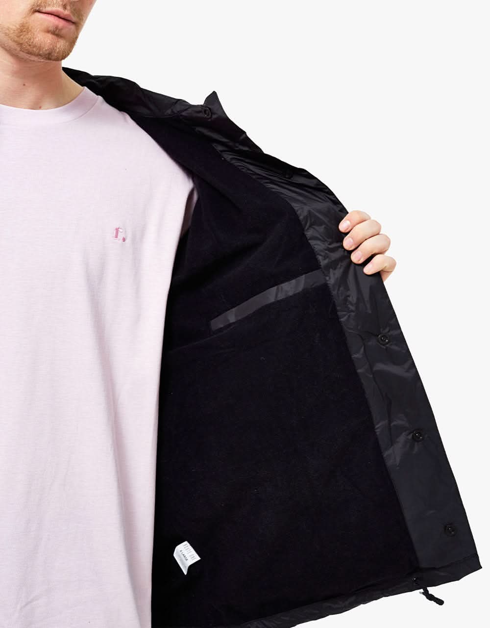 Route One Classic Coach Jacket - Black - Image 7