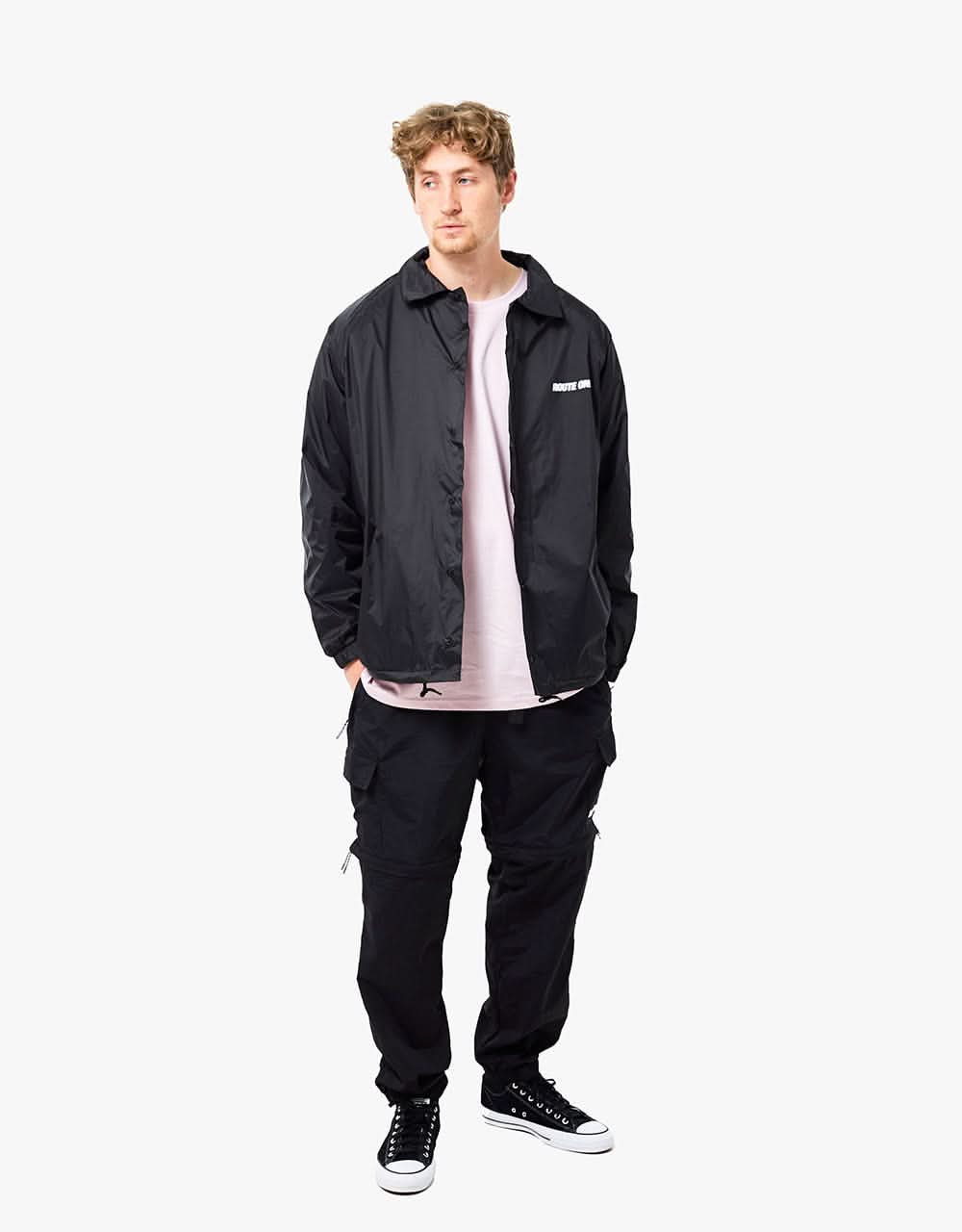 Route One Classic Coach Jacket - Black - Image 8