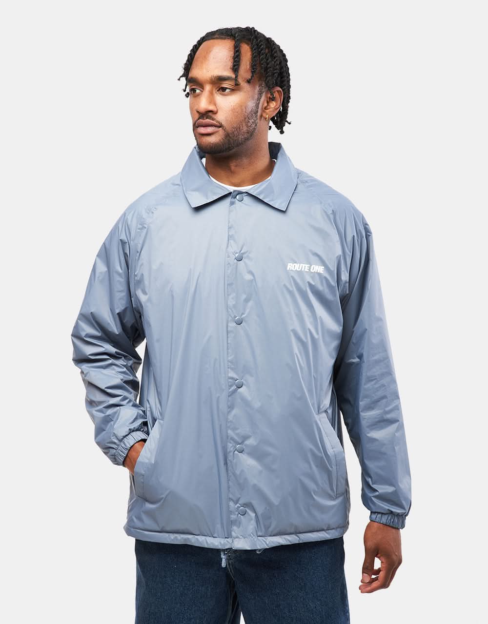 Route One Classic Coach Jacket - Storm Grey - Image 3