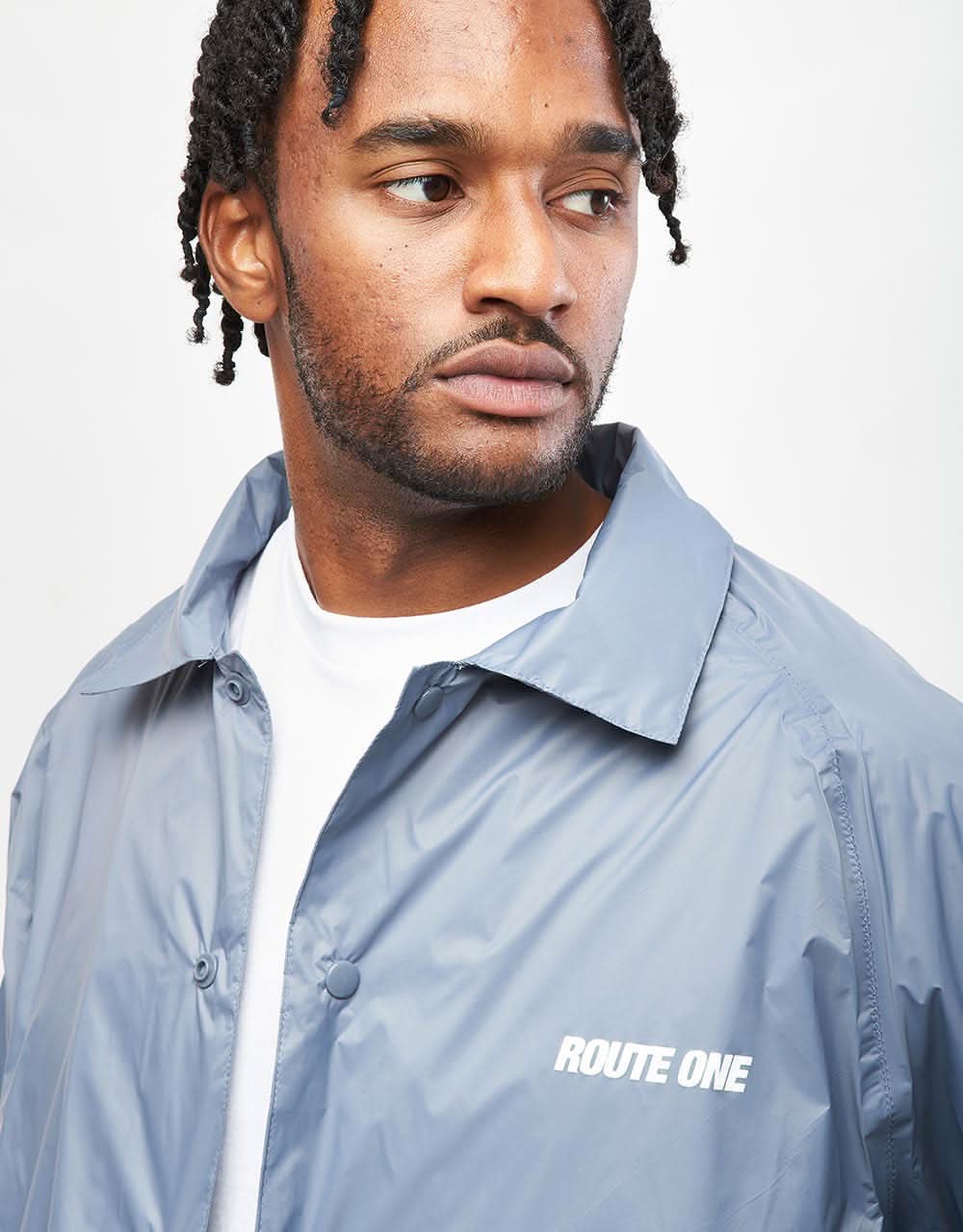Route One Classic Coach Jacket - Storm Grey - Image 4