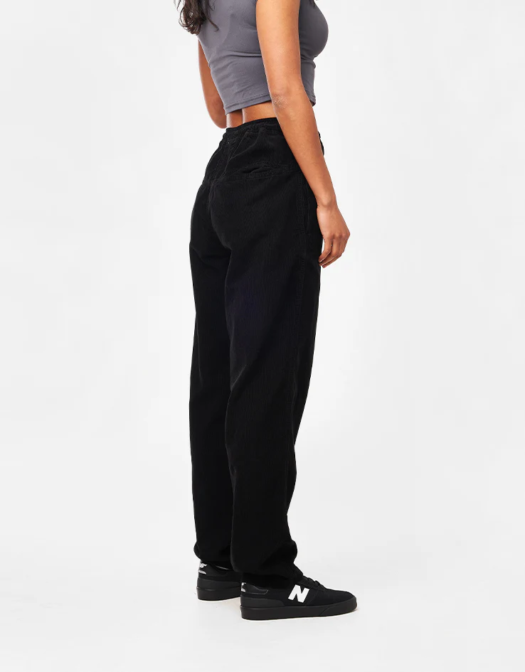 Route One Classic Cord Beach Pants - Black - Image 10