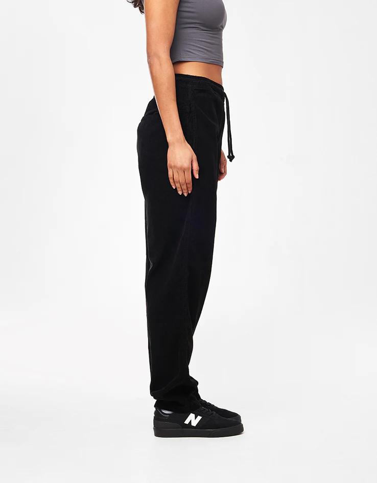 Route One Classic Cord Beach Pants - Black - Image 11
