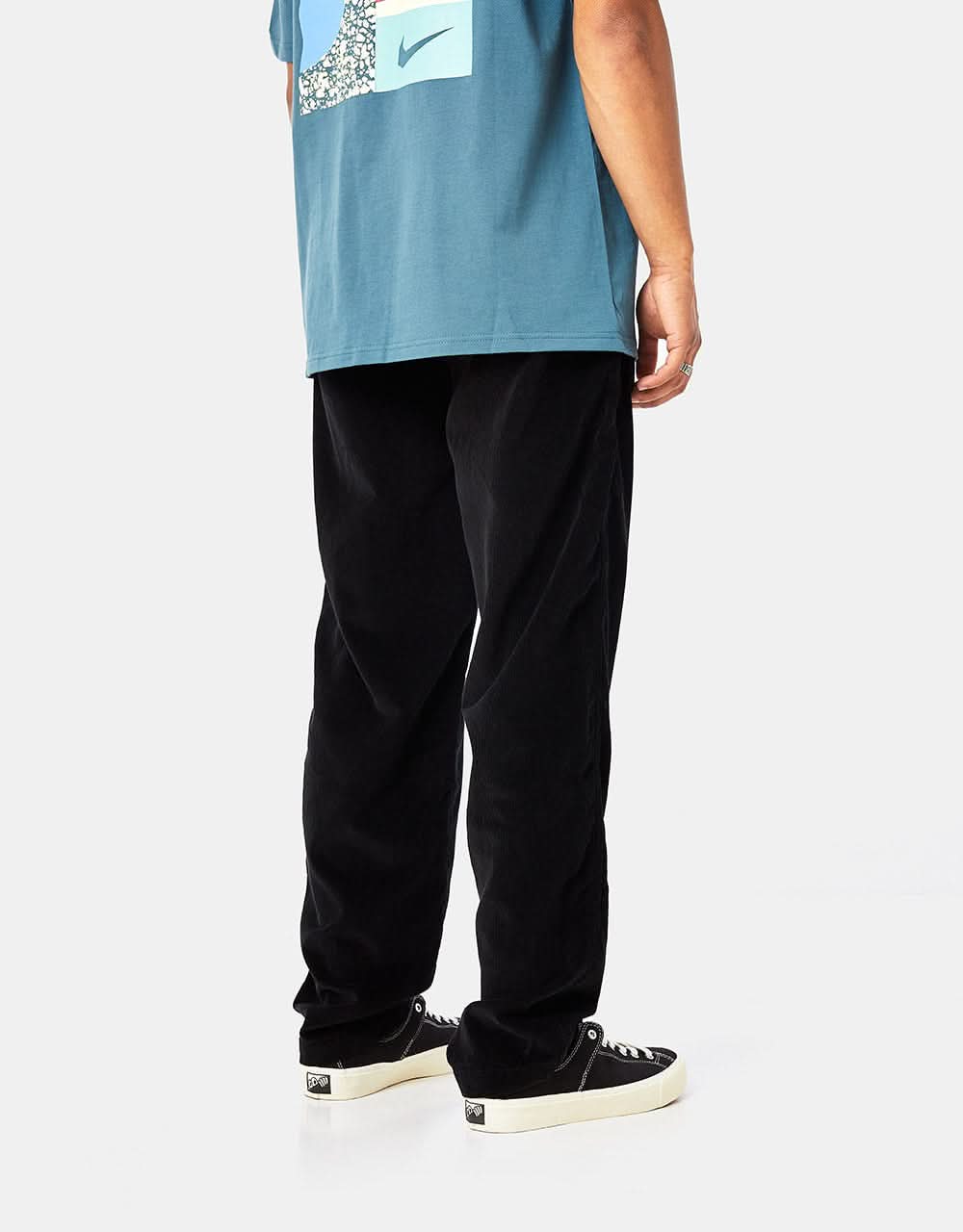 Route One Classic Cord Beach Pants - Black - Image 4