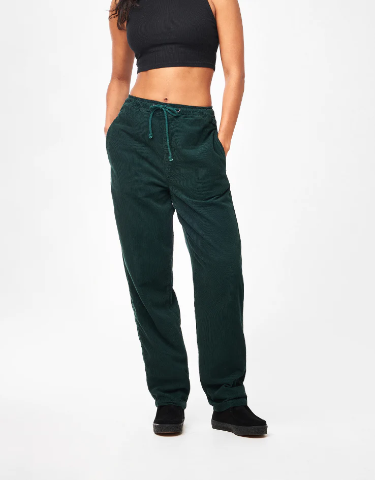Route One Classic Cord Beach Pants - Forest Green - Image 8