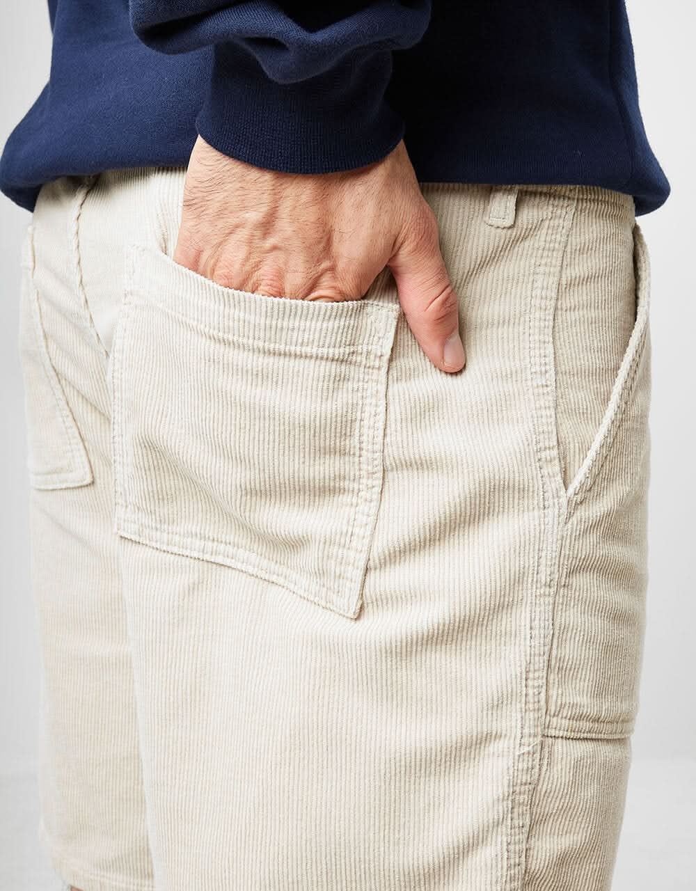 Route One Classic Cord Shorts - Khaki - Image 2