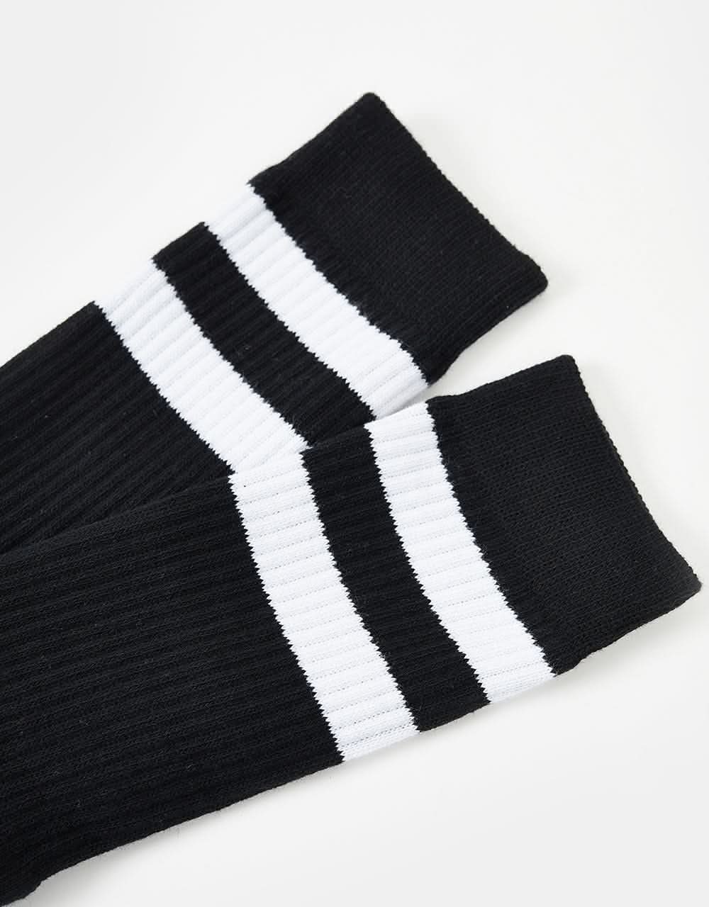 Route One Classic Crew Socks 2 Pack - Black/Black - Image 3