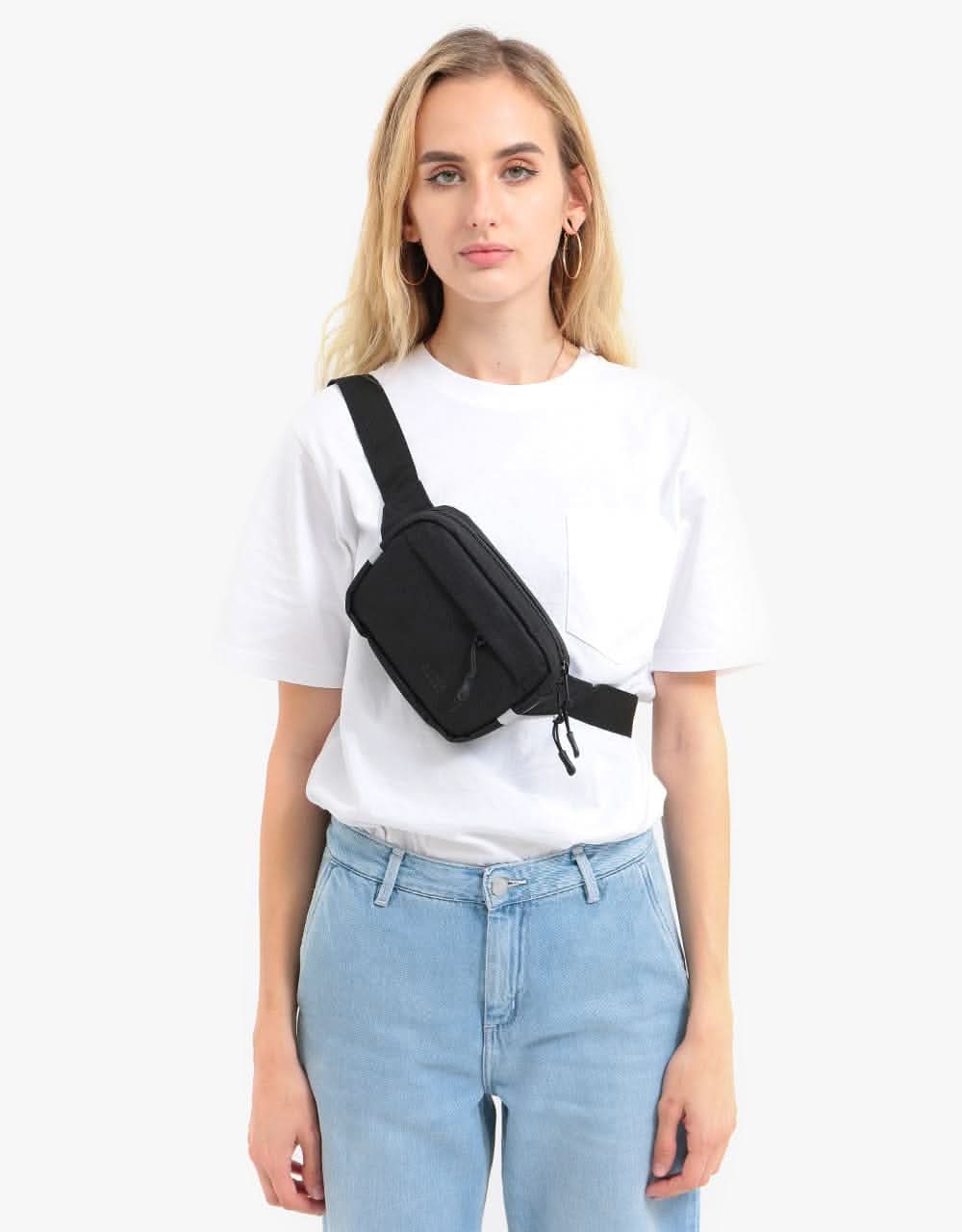 Route One Classic Cross Body Bag - Black - Image 5