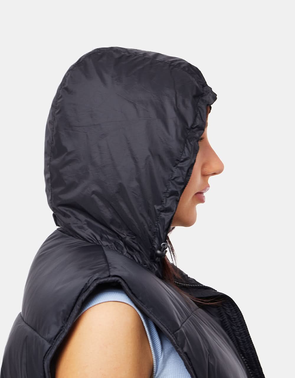Route One Classic Puffer Gilet - Black - Image 19