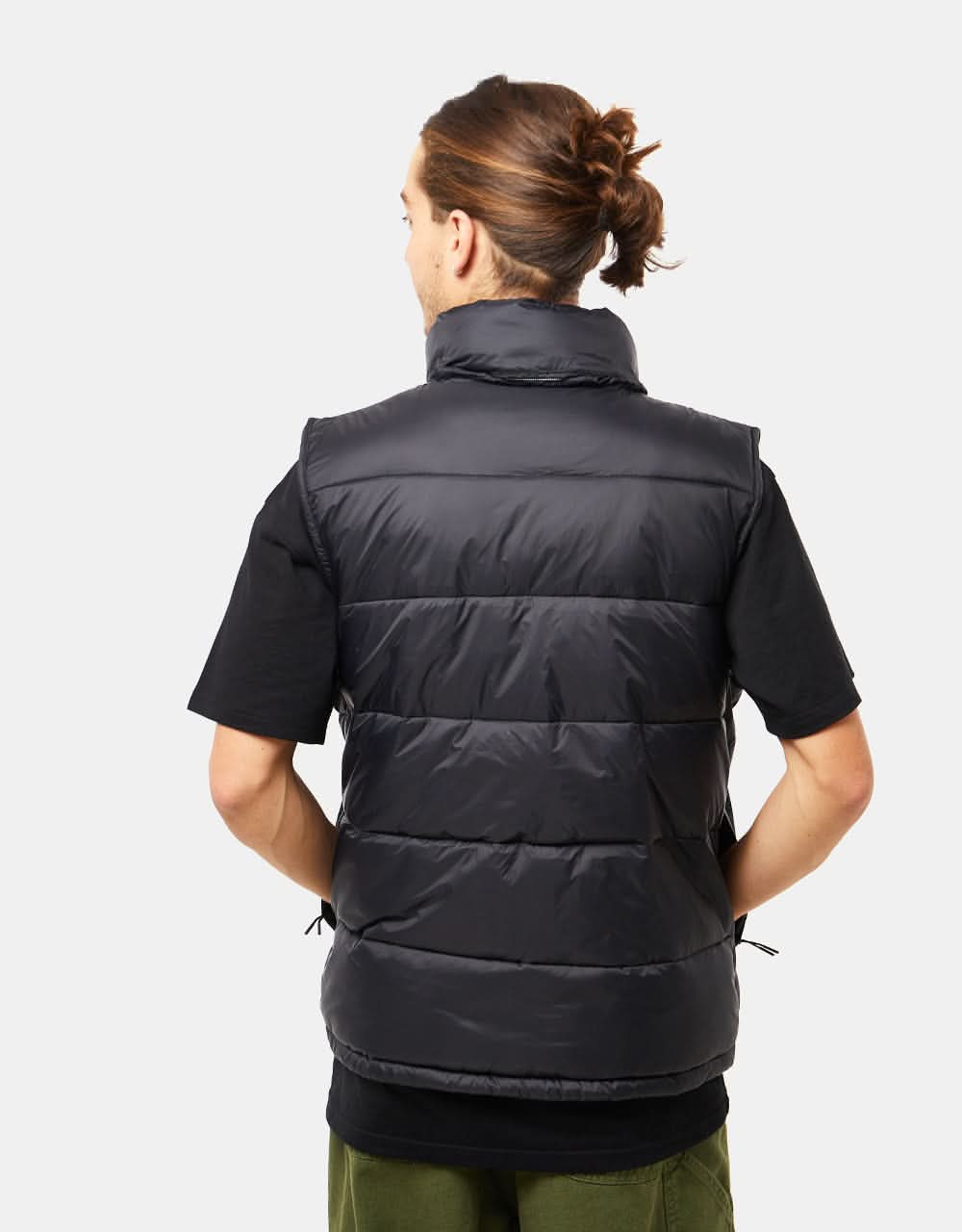Route One Classic Puffer Gilet - Black - Image 7