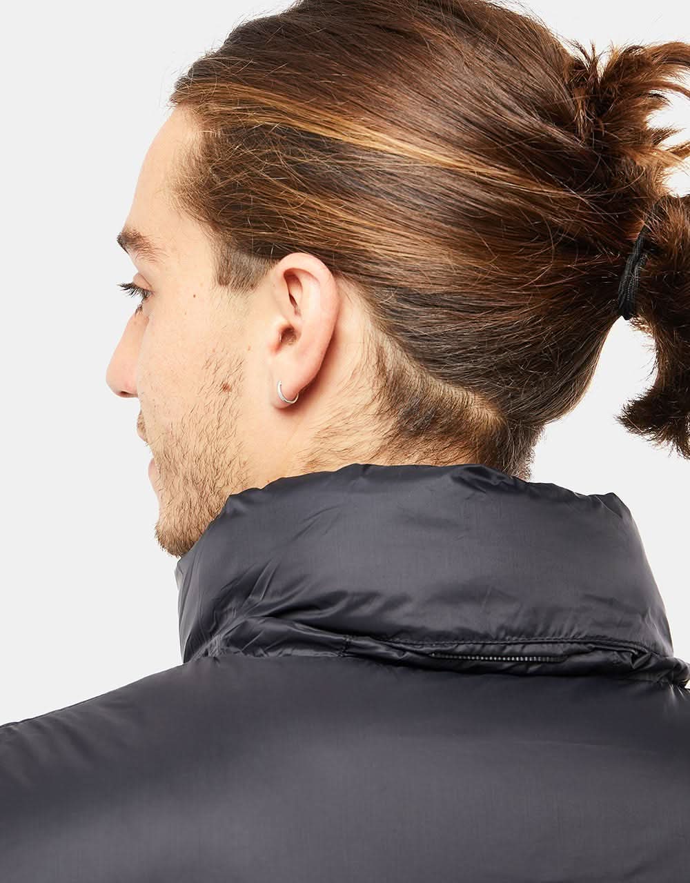 Route One Classic Puffer Gilet - Black - Image 8