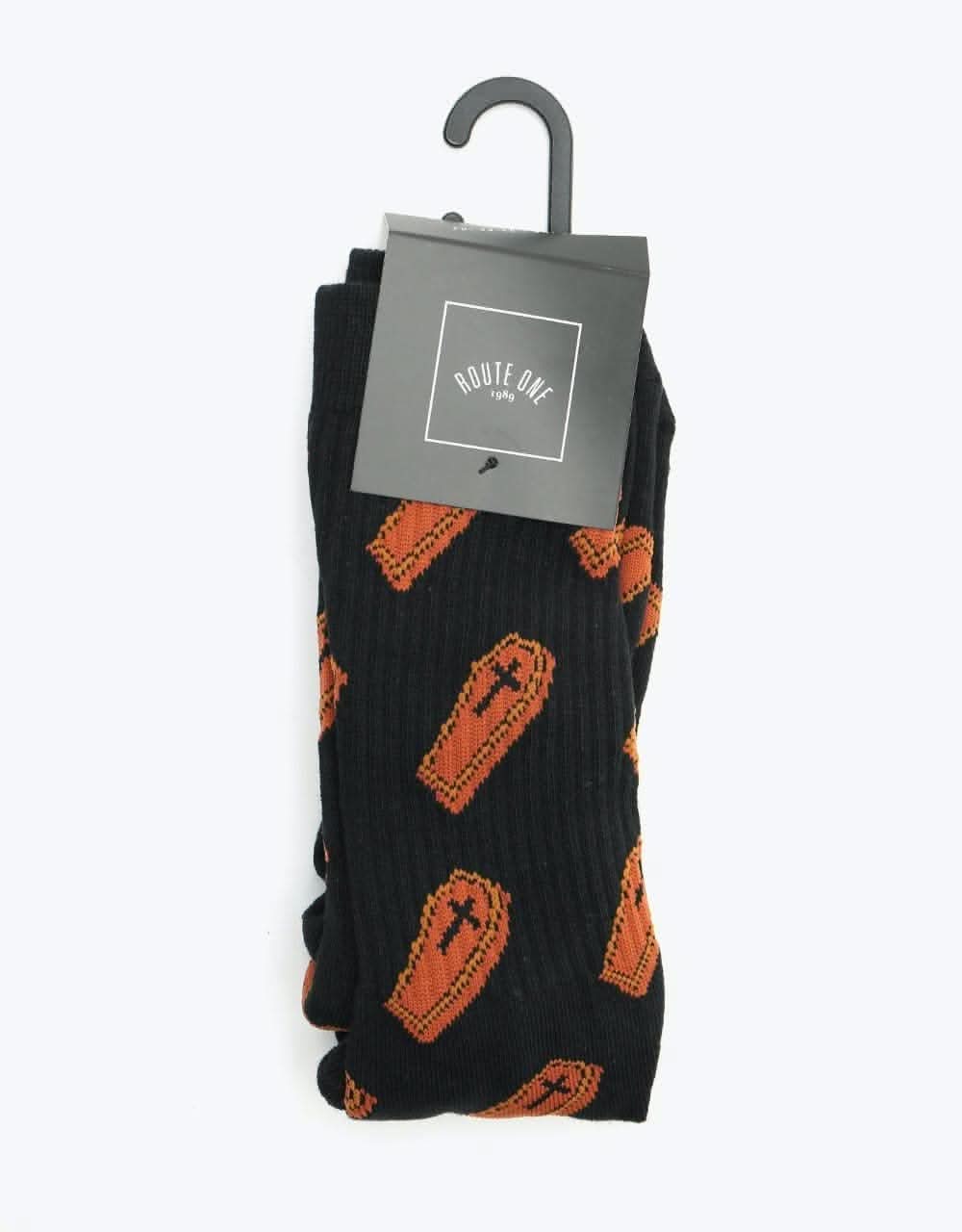 Route One Coffin Socks - Black - Image 2