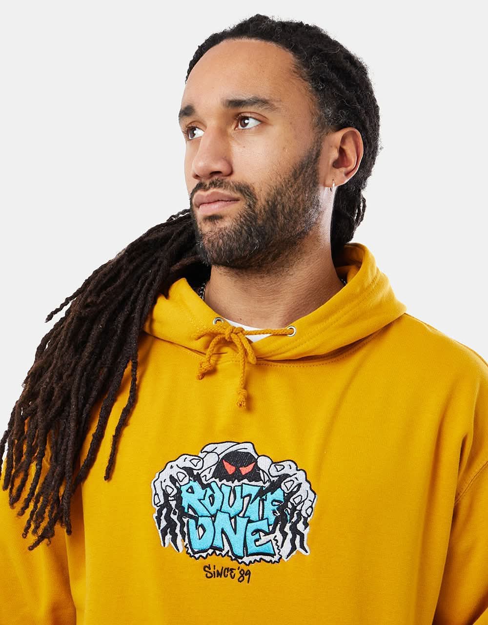 Route One Conjurer Midweight Pullover Hoodie - Mustard - Image 4