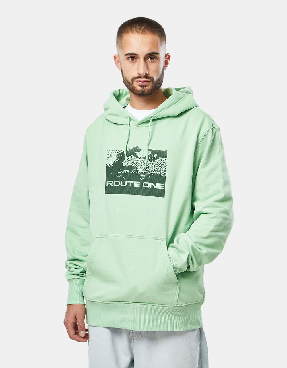 Route One Connecting Midweight Pullover Hoodie - Apple Green