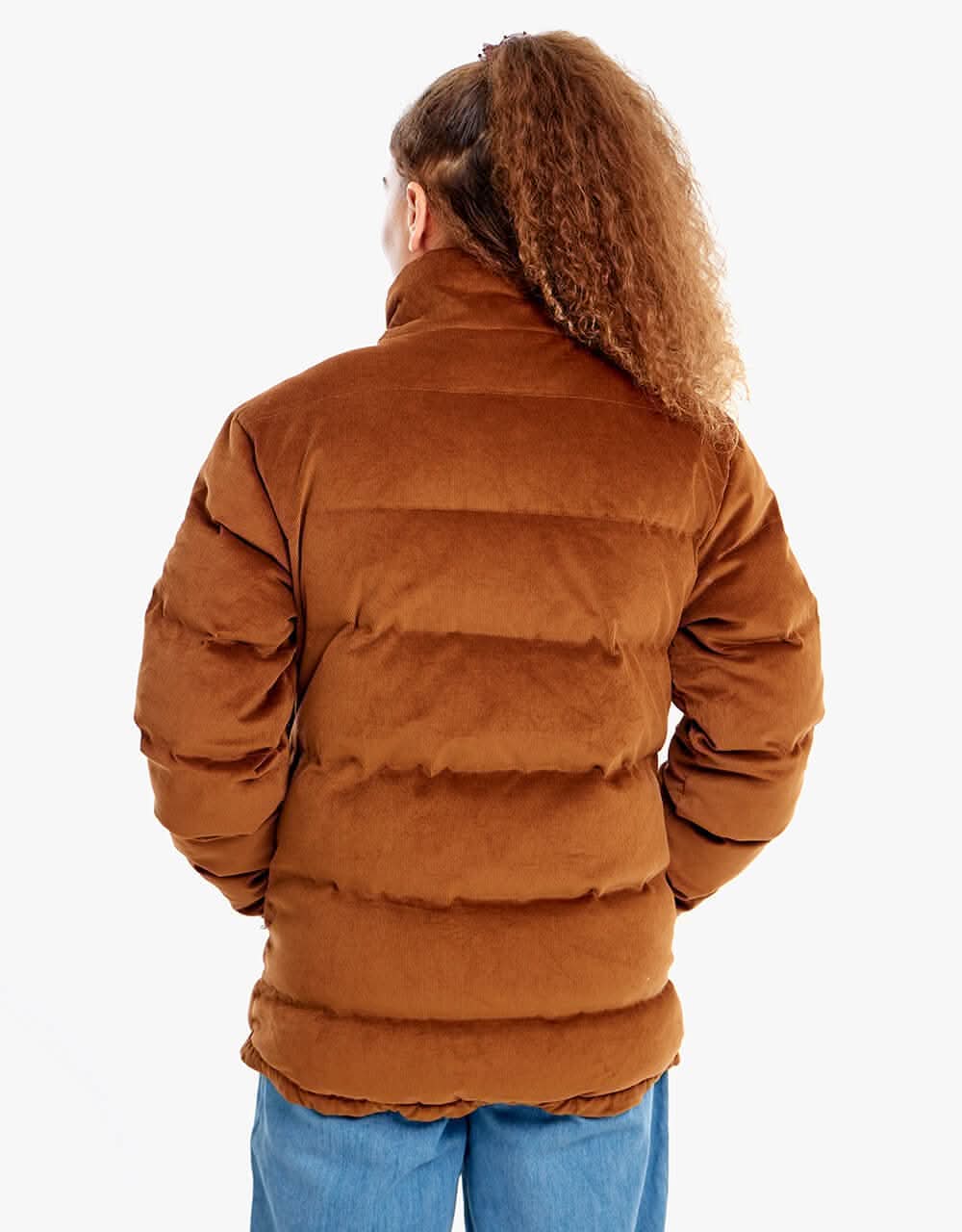 Route One Corduroy Puffer Jacket - Caramel - Image 11