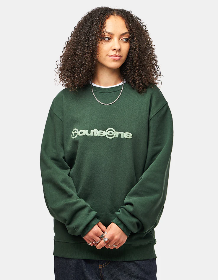 Route One Corp Heavyweight Sweatshirt - Forest Green - Image 6
