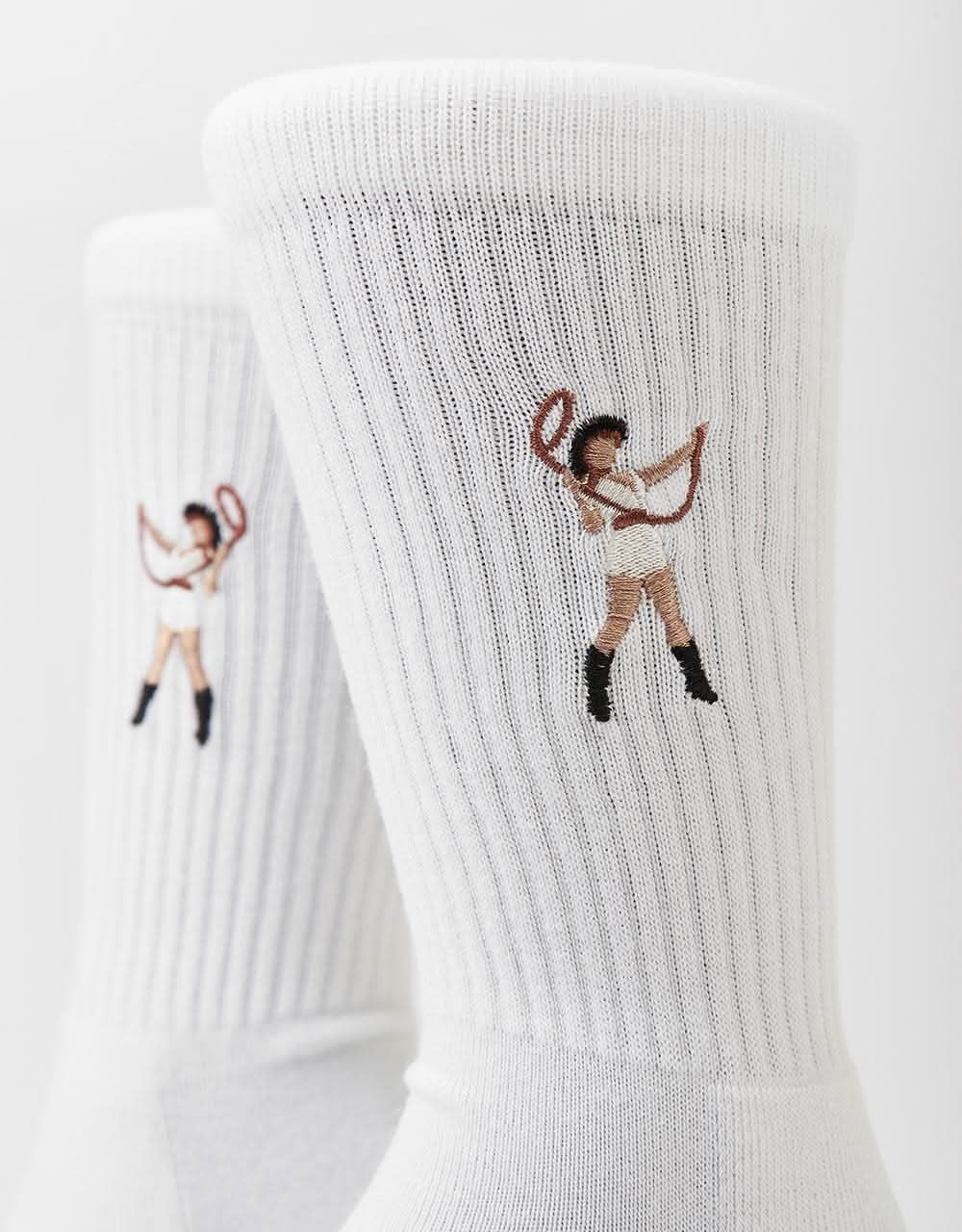 Route One Cowgirl Crew Socks - White - Image 3