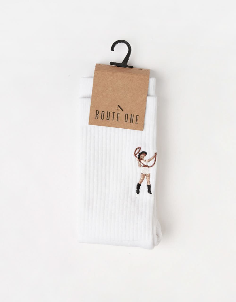 Route One Cowgirl Crew Socks - White - Image 5