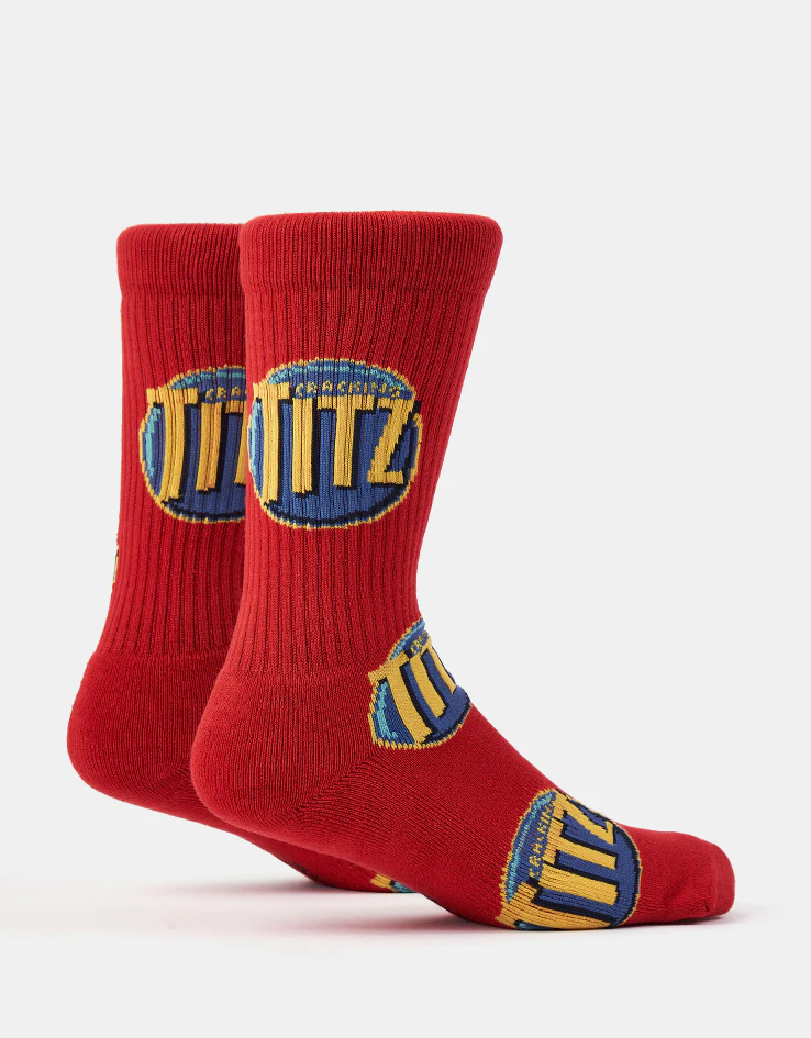 Route One Crackers Crew Socks - Red - Image 2