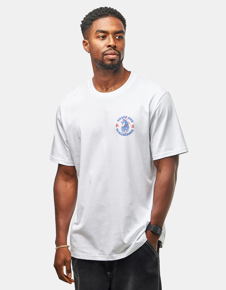 Route One Crawling Tiger Organic T-Shirt - White - Image 2