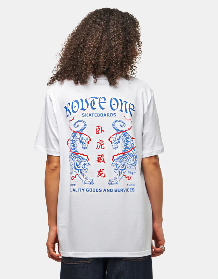 Route One Crawling Tiger Organic T-Shirt - White - Image 5