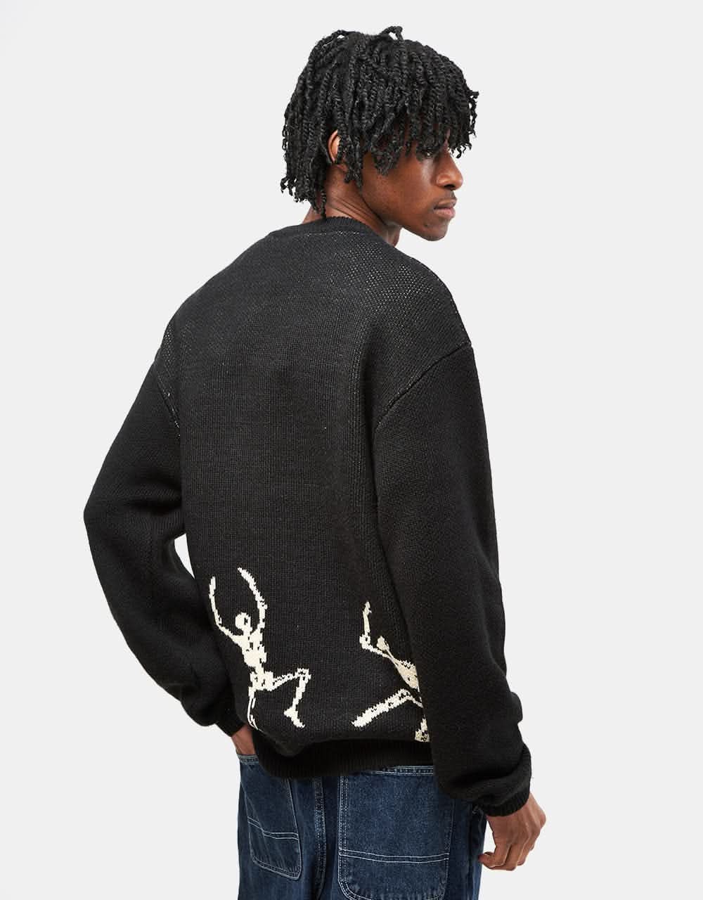 Route One Dancers Knitted Sweater - Black/Ivory Cream - Image 2
