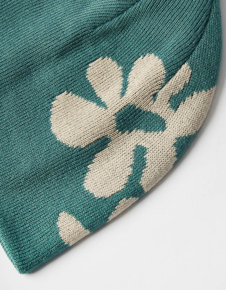 Route One Dayzeez Recycled Cuffless Beanie - Dark Teal/Angora - Image 2
