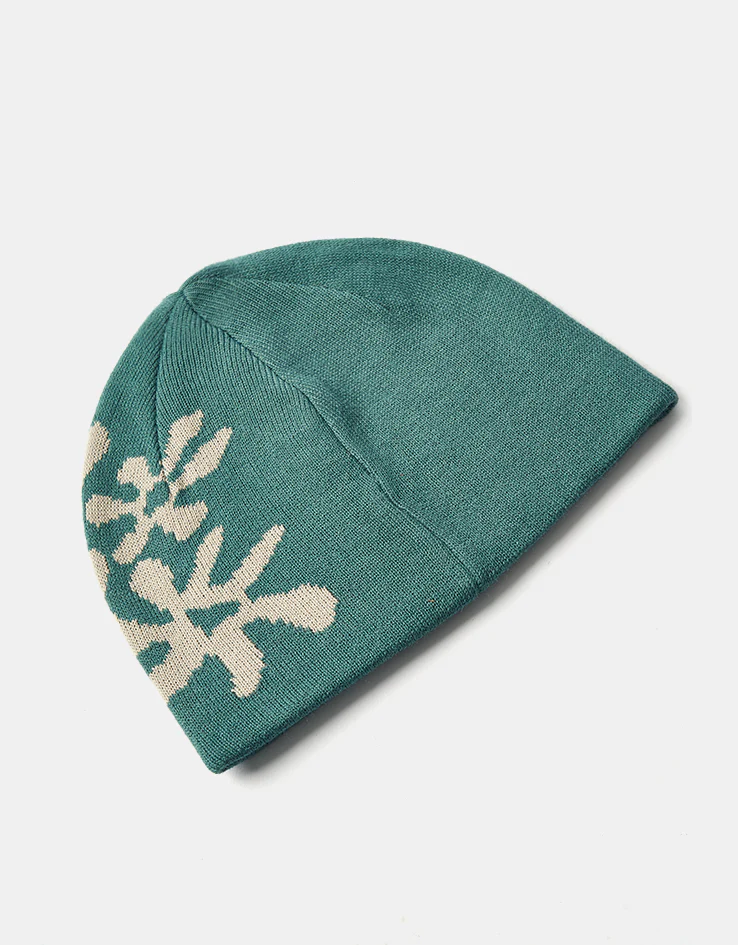 Route One Dayzeez Recycled Cuffless Beanie - Dark Teal/Angora - Image 3