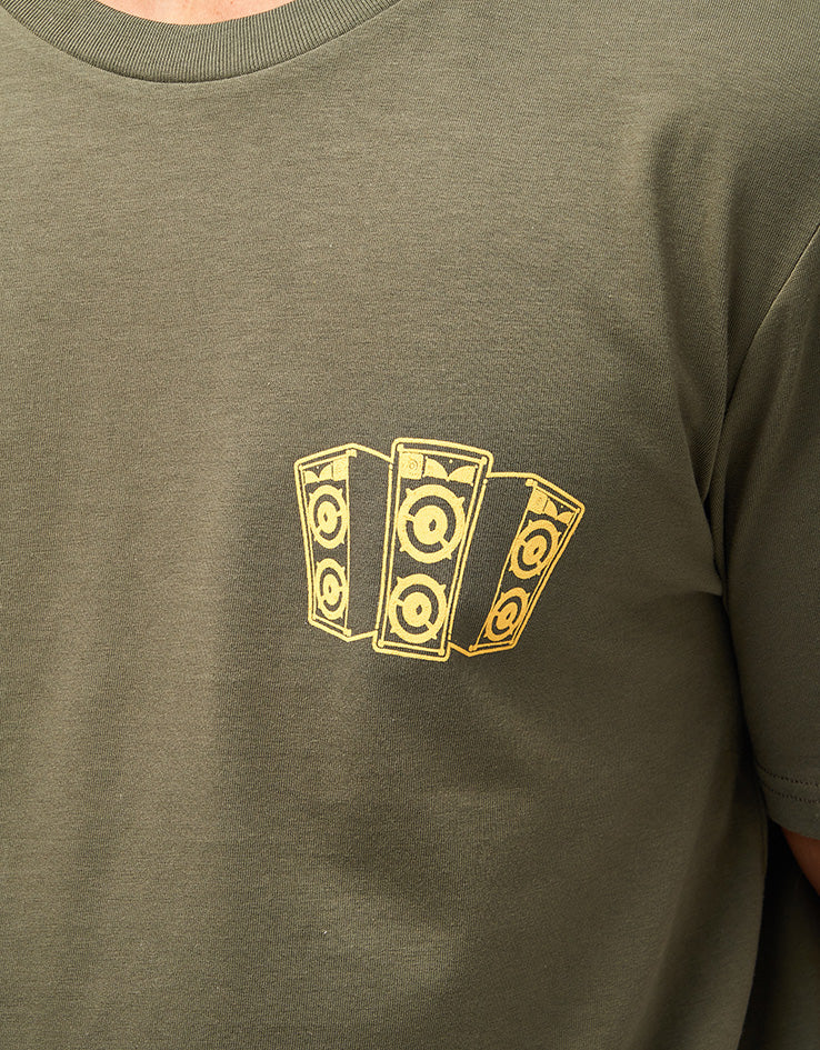 Route One Deep In The Cut Organic T-Shirt - Khaki - Image 4