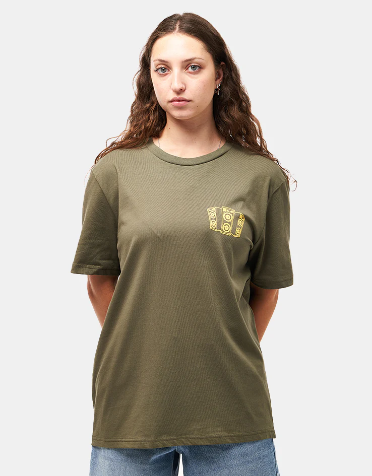 Route One Deep In The Cut Organic T-Shirt - Khaki - Image 6