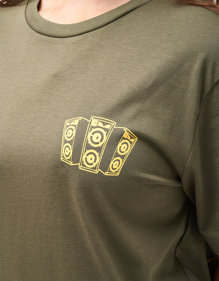 Route One Deep In The Cut Organic T-Shirt - Khaki - Image 8